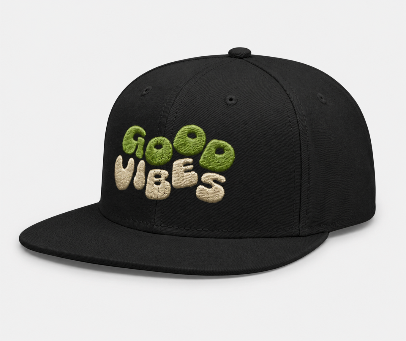 Good Vibes Embroidered Snapback Cap