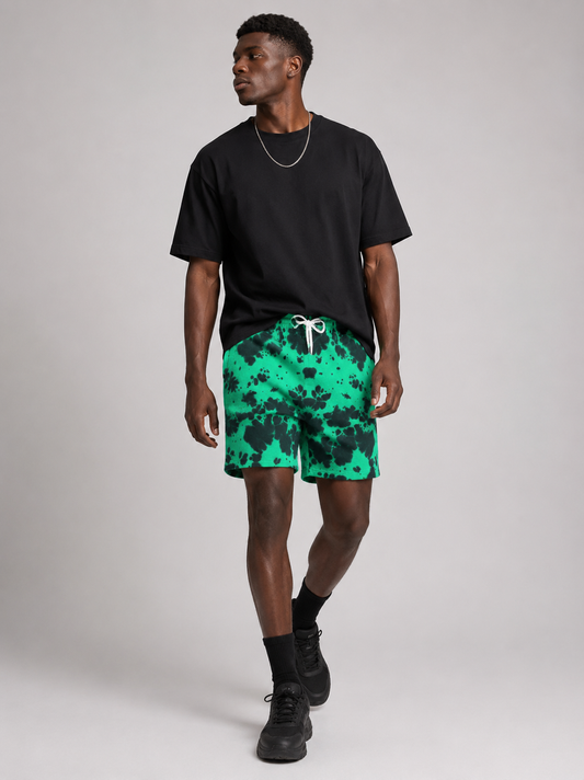 Neon Splash Tie-Dye Shorts