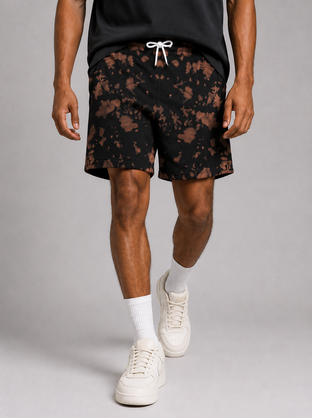 Midnight Rust Tie-Dye Shorts