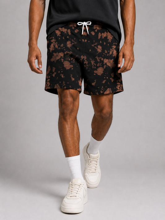 Midnight Rust Tie-Dye Shorts