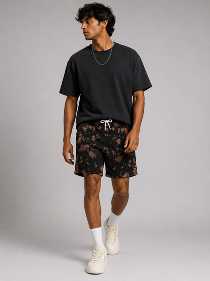 Midnight Rust Tie-Dye Shorts