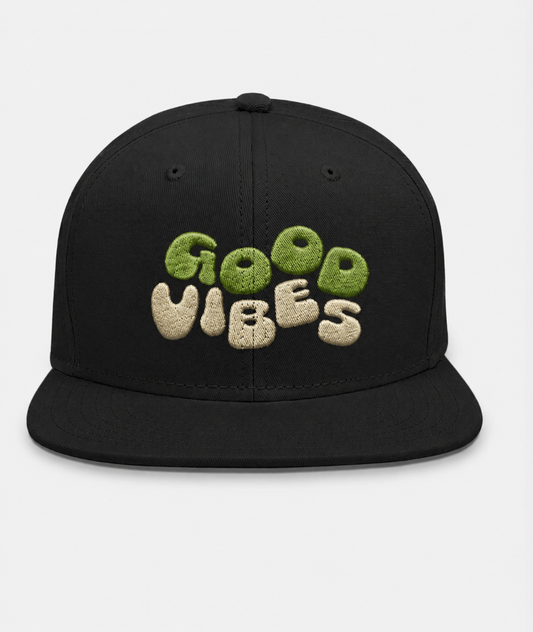 Good Vibes Embroidered Snapback Cap